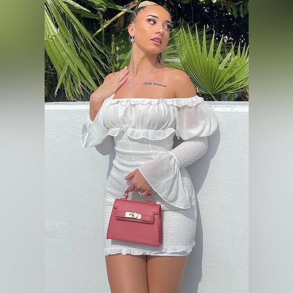 Fashion Nova Kiss And Tell Smocked Mini Dress Size S - Picture 2 of 5